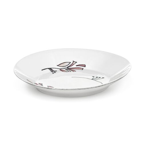 Marni Midnight Flowers Medium Deep Plates Set Of 2 - Fiore Rosa